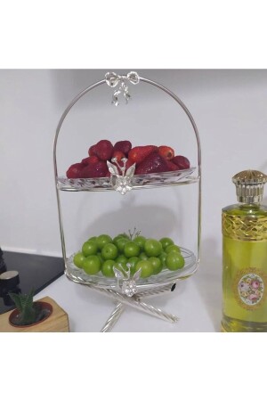 MNZ-النياباني الورود المزدوجة عرض مجموعة لون الفضة عرض مجموعة - İmren Collection