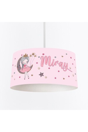 فتاة من نطاق MNZ في ثوب وردي ونمط القمر غرفة الأطفال مصباح اللومبوسات المطبوعة رقميا - Instababyrooms