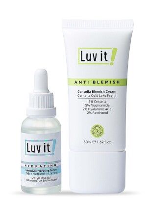 مادة MNZ- Intensive Moisturizing Serum Centella Extract كريم الملوثات ومكافحة الملوثات مجموعة رعاية الجلد 2 قطع LUVIT105 - Luv it!