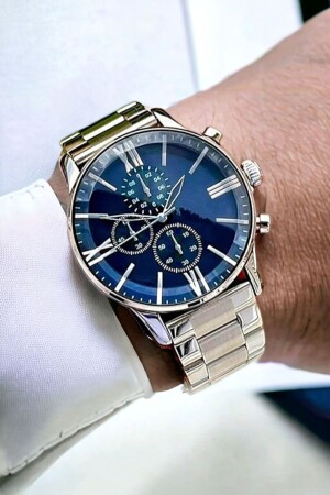 ملون من الفضة من MNZ لا يبلط IPC معدن رياضي فاخر ساعة معصم للرجال TYC00754277764 - DARK BLANC