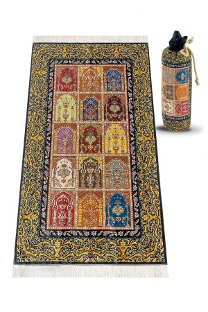 فرشة صلاة ذات نسيج من الحرير من MNZ مع حقيبة حمل Ipk07 - Ihvanonline