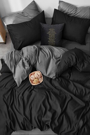 ورق مقبض عليها من طراز MNZ غطاء غطاء غطاء مضاعف ضخم أسود و رمادي - İQON