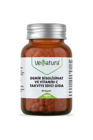 MNZ- Iron Bsg و فيتامين C 90 كبسولات - Venatura