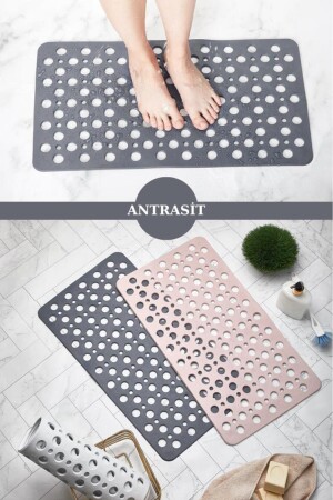 MNZ- حمام و دش مضاد للزلج مع كوب الصقيع مستطيل - غرفة الاستحمام مضاد للزلج في حوض الاستحمام مع كوب الصقيع - Isgstore