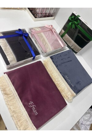 سجادة الصلاة التي تحمل اسم MNZ - أسماء شخصية - İslami Hediyeler