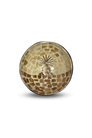 MNZ-أم اللؤلؤة مغلفة اليوغا نمط كأس جوز الهند و كأس ويكر كأس المفتاح - كأس العشاء JDA00018 - Coconut Products