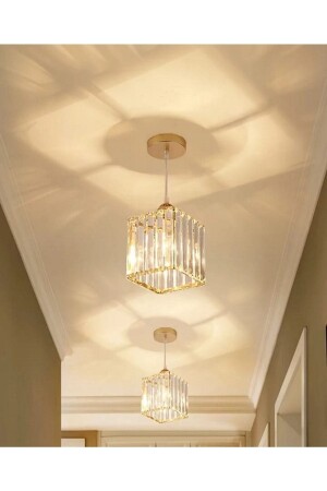 مصباح من المنتظر من MNZ الذهب واحد K-12 (PLAF. PLUMBING) شمعة الحجر الكريستال - İstanbul Avize