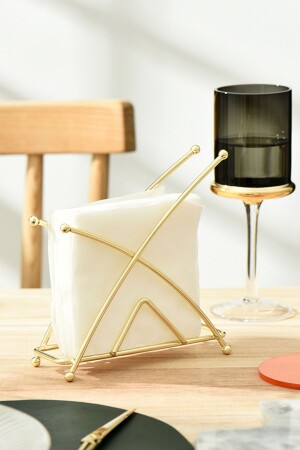 MNZ-الفخامة الذهب الذهبية المغطاة من الفولاذ المقاوم للصدأ الخدمة حامل النابكين - Karadeniz Şömine