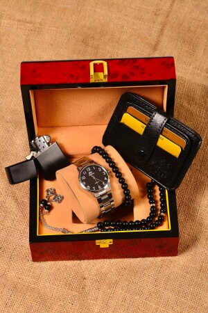 MNZ- الفضة لون المعدات ساعة الرجال مجموعة kd89254 - pierrose