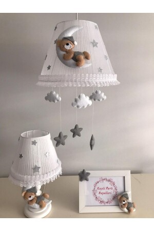 غرفة الأطفال من طراز MNZ - صانعة القهوة الدب الرمادي الزي النجمة القهوة الدب النيزك - Keçeli parti hayalleri