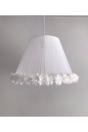 غرفة الأطفال من طراز MNZ صانديلي طوق أبيض لف لفاء زهرة بيضاء - Keçeli parti hayalleri