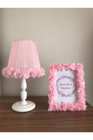 غرفة الأطفال من طراز MNZ - شمعة و إطار زهور وردي - Keçeli Parti Hayalleri