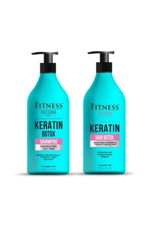 MNZ- Keratin إصلاح الشعر الجاف المتحطم بوتاكس الشعر بوتاكس والشامبو مجموعة 1000 مل جديد - Fitness Professional