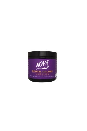 MNZ- Keratin + كولاجين قناع الشعر للشعر المتضرر 500 مل NSM500 - Nova