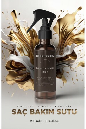 MNZ- Keratin Collagen Biotin رعاية الشعر الحليب دعم النمو السريع بدون غسل 250 مل - Biobotanica