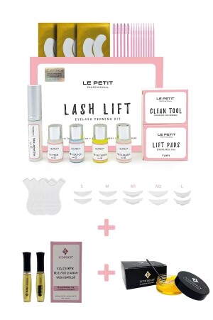 مجموعة رفع الشتات من طراز MNZ - رفع الشتات ومحافظ العين ومحافظة الشتات - Le Petit Professional Lash Lift