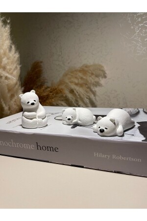 MNZ-تزيين جميل الحد الأدنى دب القطبي مجموعة ثلاثية - Kums Design