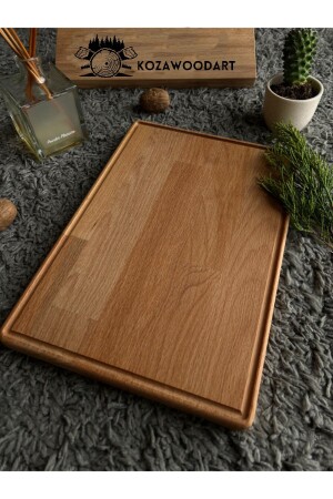 كعك خشبي طبيعي من MNZ و لوحة عرض، لوحة قطع خشب البيب مستطيل kwanp2022 - kozawoodart