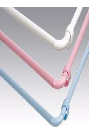 MNZ- حمام حمام الستائر الأنابيب الزاوية الأنابيب الأبيض L حمام المعلق المعدني - Zethome