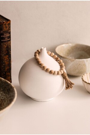 عبوة من الخرسانة البيضاء MNZ مع الملحقات (بما في ذلك كرة الخرسانة) - Lalezen Home