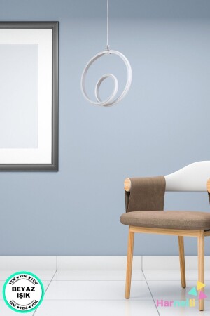 مدخل قاعة MNZ غرفة المعيشة الضوء الأبيض مصباح LED واحد رمادي 20 Q FEBREZ مصباح معلّق واحد - Harnelli