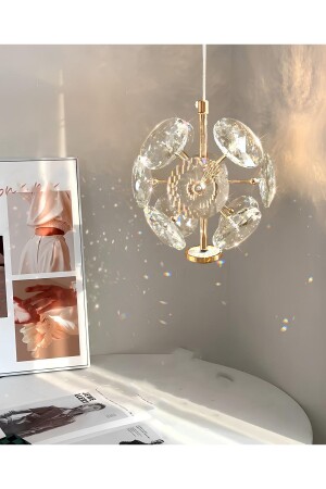 MNZ-الفخامة الحصرية عصرية كريستال LED شمعة كريستال حجر واحد مصباح معلق شمعة ذهبية صفراء متعددة المستويات 3 ألوان حرق الس - burenze