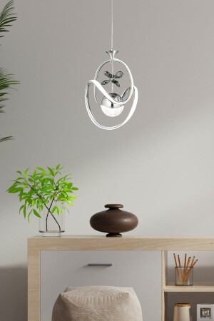 مصباح معلق مودرن من نوع MNZ LED شمعة الطيور الطائرة الحجر الكروم المستوى 3 لون ضوء burenze845 - burenze