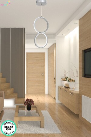 صالة التصميم الحديثة MNZ دخول غرفة المعيشة LED شمعة ثمانية مصباح معلقة واحدة - Harnelli