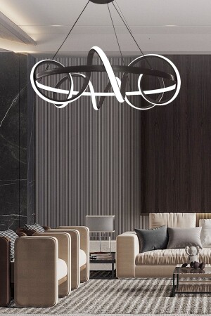 MNZ-حلقة المتحركة حلقة سوداء LED شمعة، غرفة المعيشة شمعة، إضاءة الحديثة شمعة، تصميم LED شمعة 2002 - LEDMİ