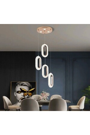 مصباح MNZ-المتعلق LED شمعة رباعي مصباح معلق LED شمعة ذهبية صفراء متعددة المراحل 3 ألوان برنز1087 - burenze