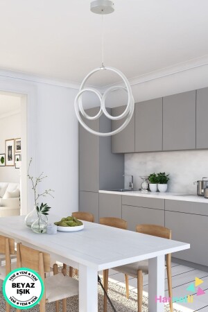 MNZ-المطبخ قاعة مدخل غرفة المعيشة البيضاء LED شمعة OPTİC - Harnelli