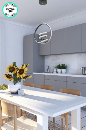 غرفة الطعام المدخلة من قاعة المطبخ MNZ LED البيضاء الشنابل OSTİM - Harnelli