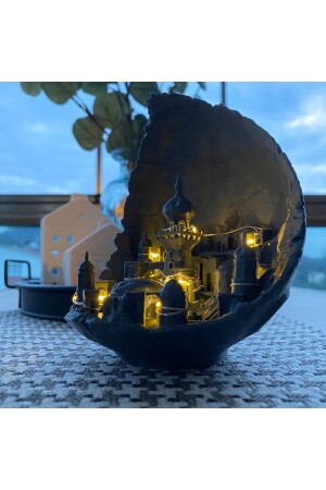 MNZ-مشهد القمر الجنية LED الديكورية القطع الديوراما القمر المدينة الديكور - Root Made