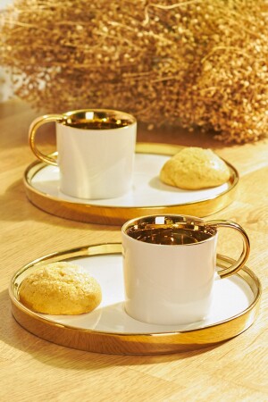 كوب قهوة بيضاء من MNZ- Levin Set لشخصين 100 مل 153 03. 06. 4885 - Karaca