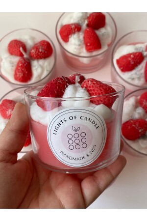 شمعة كأس الفراولة MNZ - Lıghts Of Candle Handmade & 2020