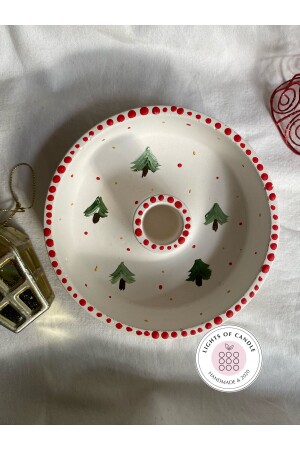 MNZ - صناعة يدوية رسمية يدوية شجرة عيد الميلاد نمط شمعة الشمعة حامل / حامل الوقود - Lıghts Of Candle Handmade & 2020