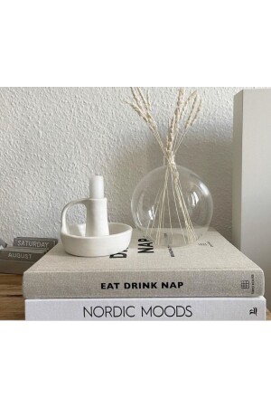 حامل شمعة MNZ مع مسدس حامل شمعة البلور الأبيض - Linecraft