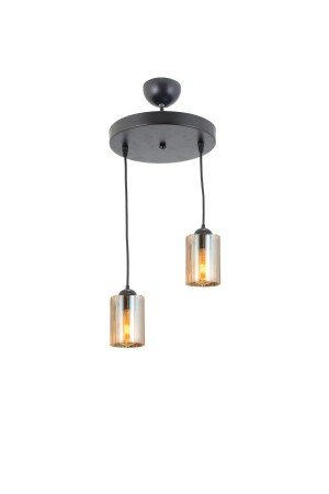 موديل رياضي MNZ الحديث الأسود مزدوج بالكام مصباح معلق زجاجي أصلي شمعة LMBDR35701 - Lambadar