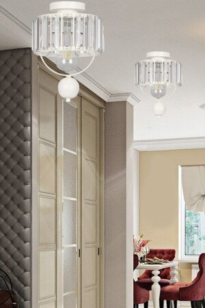 MNZ-غالون واحد Lux بلورية بيضاء السقف جبل شاندليير BEG1028-1 - Begüsa