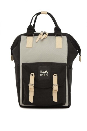 حقيبة الأم ذات الجيب الأسود للمرأة من MNZ مع الشعار M000003884 - Bagmori