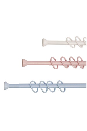 MNZ- حمام الستائر الأنابيب البيضاء M-05601 - Prima Nova