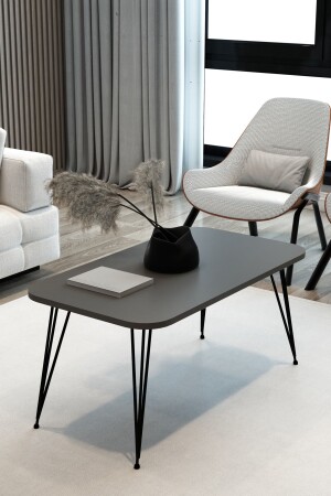 طاولة قهوة MNZ مستطيل طاولة قهوة أوعية الحافة الديكورية طاولة قهوة طاولة قهوة حبل معدني ساق خشبية طاولة قهوة حبل قدم M1 - Modalanka