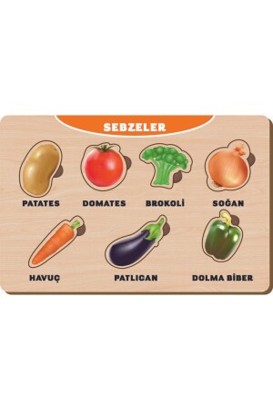 MNZ- الخشب العثور على و وصل لغز التعليم الخضروات - Maketçiniz