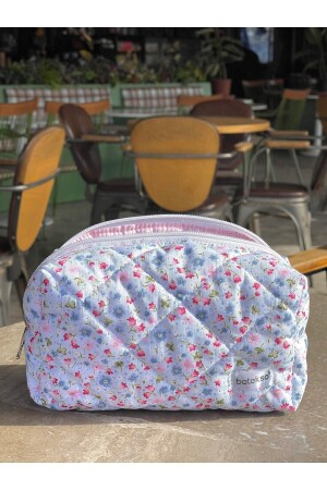 حقيبة تجميل نمط الزهور المريخة من MNZ - حجم كبير - Batekso
