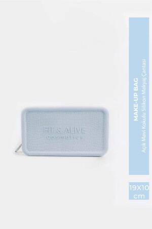 حقيبة تجميل من السيليكون ذات الروائح المتنفسة من MNZ - الأزرق الخفيف - Fit & Alive