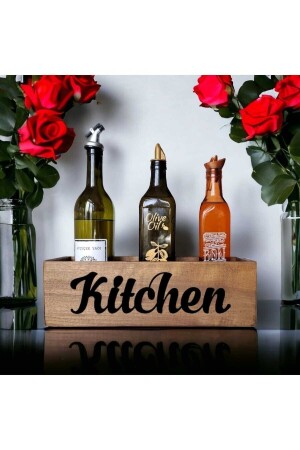 MNZ-خشب المطبخ منظمة زيت وعاء شخصية الصورة والنص MDCVZ58 - KOYMENWOODS