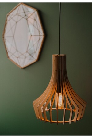 التصميم الحديث من MNZ زاوية طويلة الخشب الطبيعي MDF 3D الروستيك المطبخ شمعة DECARTAVZ0039 - hü ma tasarım ve aksesuar