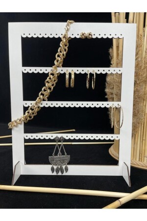 MNZ-التجميل الديكورية أذنية تقف مستطيل ليزر القص - MDF - Yaman Hediyelik