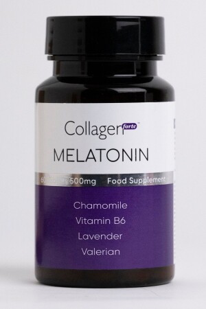 MNZ- melatonin 3mg- الكولاجين المهدرج - فيتامين B6- اللافندرا - الخميرة والفاليريان - Collagen Forte Platinum