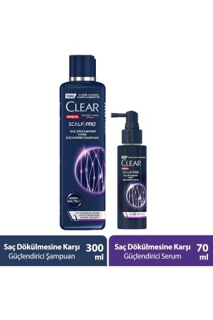 الشامبو القوي على تساقط الرأس من قبل الرجال من MNZ- Men 300 ml Serum 70 ml - Clear